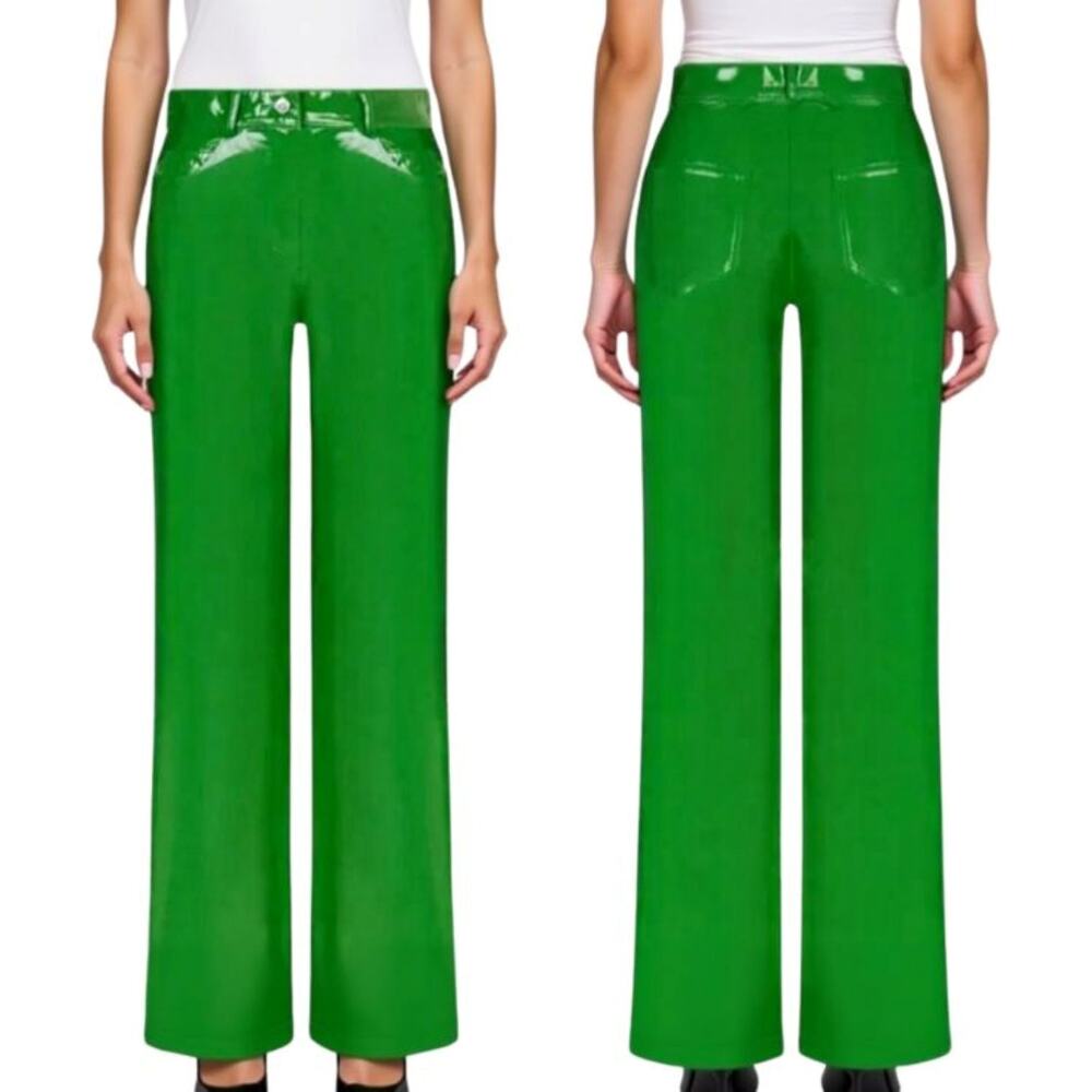 Nocturne Green Vegan Vinyl Pants Size XS 4 - Picture 9 of 9